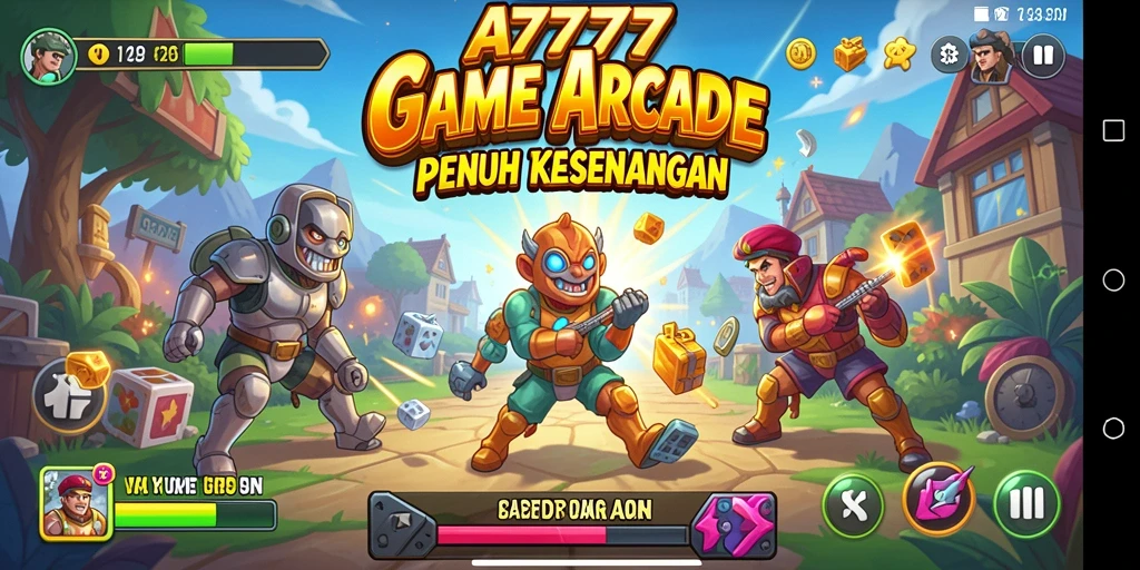 Tampilan gameplay A7777 yang penuh aksi dan keseruan.