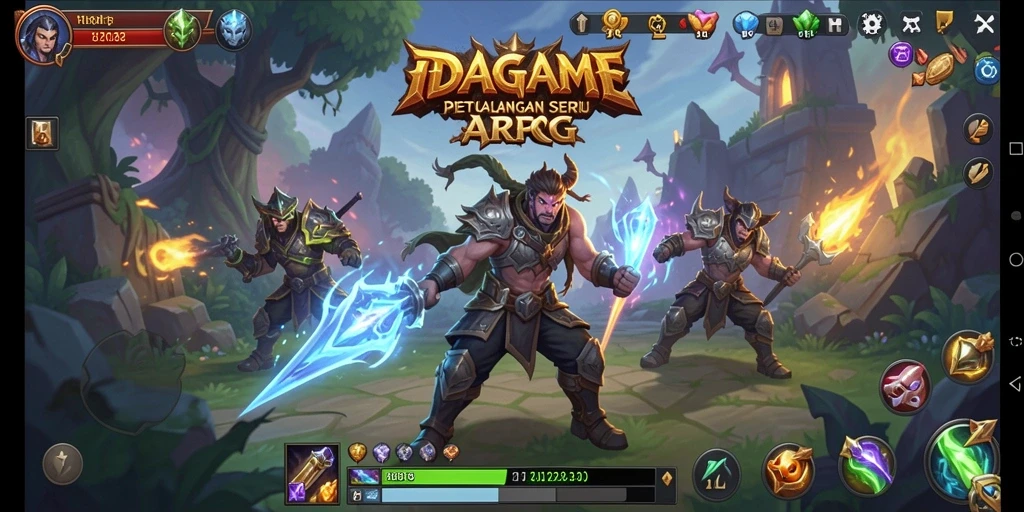 Screenshot utama IDAGAME menampilkan pertarungan epik dalam gameplay ARPG.