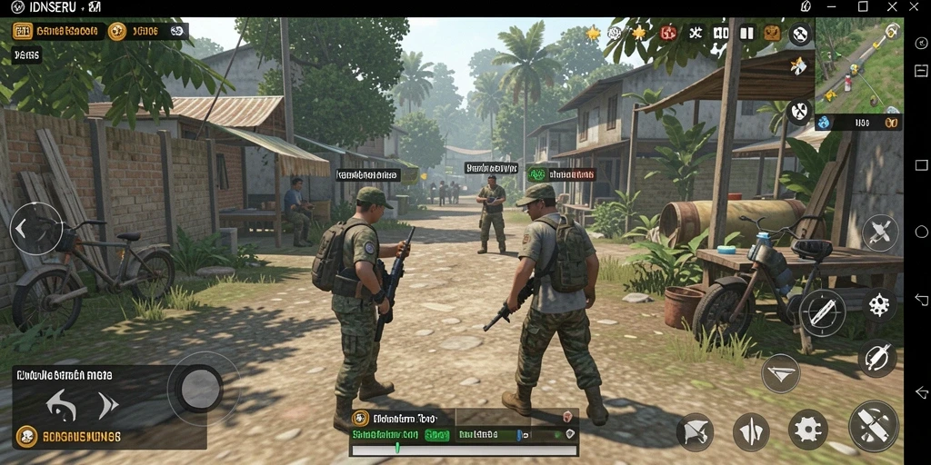 Tampilan gameplay menarik dalam IDNSERU dengan elemen simulasi kehidupan.