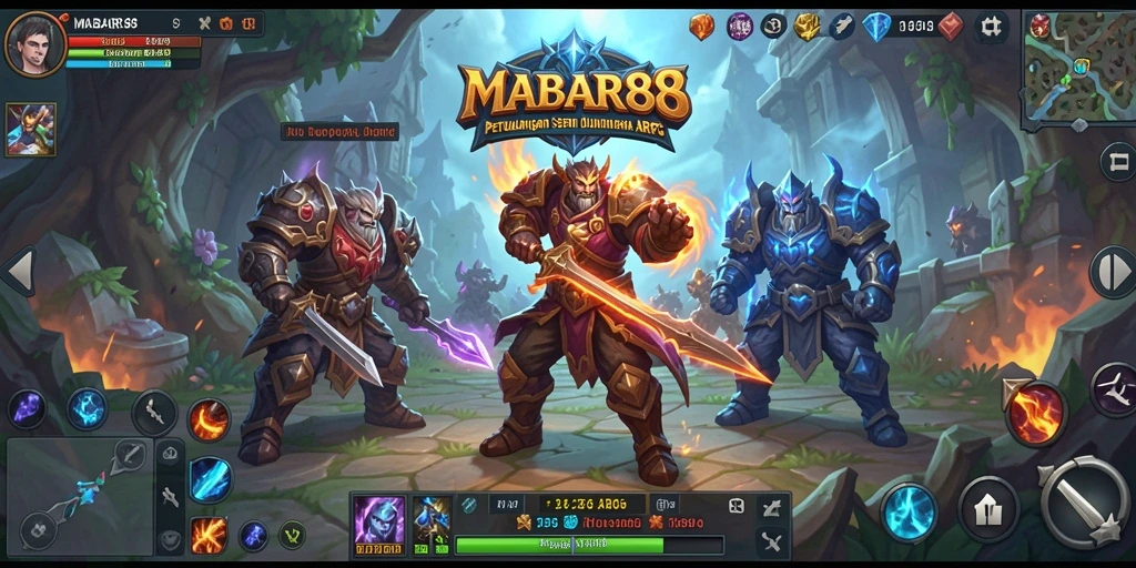 Tampilan gameplay MABAR88 yang seru dan penuh aksi.