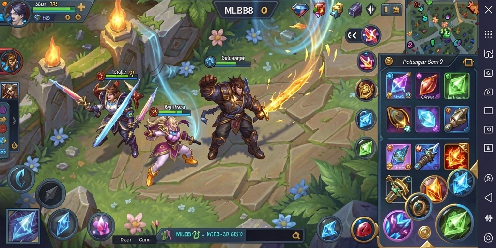 Tampilan gameplay seru dalam game Match-3 MLBB8.