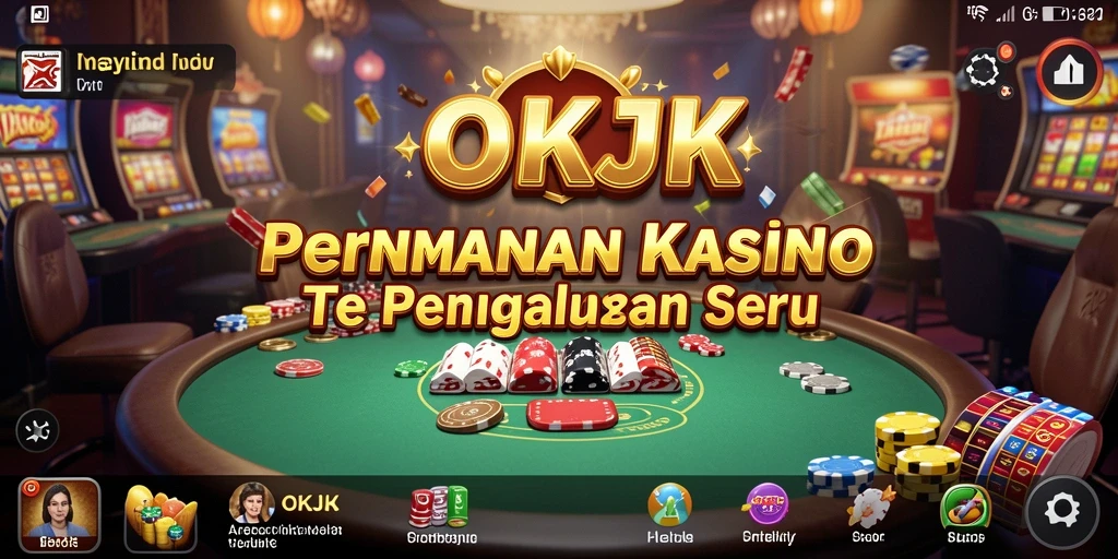 Screenshot utama OKJK menampilkan adegan permainan Kasino yang menarik.