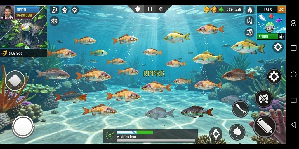 Tampilan menarik dari gameplay Tembak Ikan RPRR.