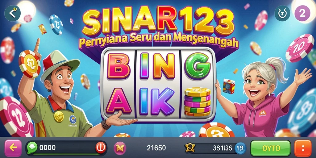 Tampilan gameplay seru dan penuh warna dari SINAR123.