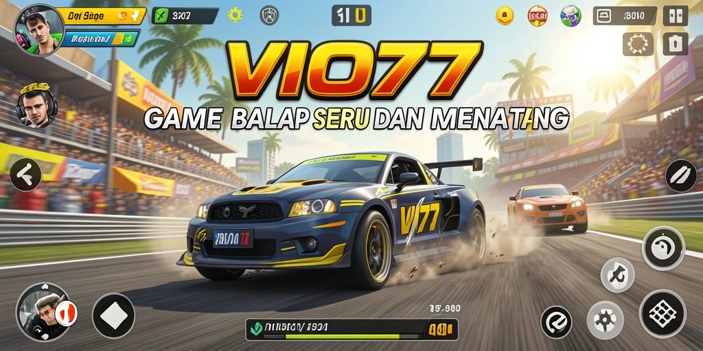 Gameplay seru dengan mobil balap di lintasan yang menantang.