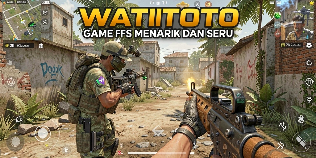 Tangkapan layar permainan WATITOTO menampilkan aksi tembak-menembak yang seru.