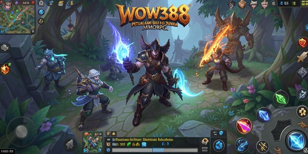Screenshot WOW388 menampilkan aksi seru dalam pertempuran MMORPG.